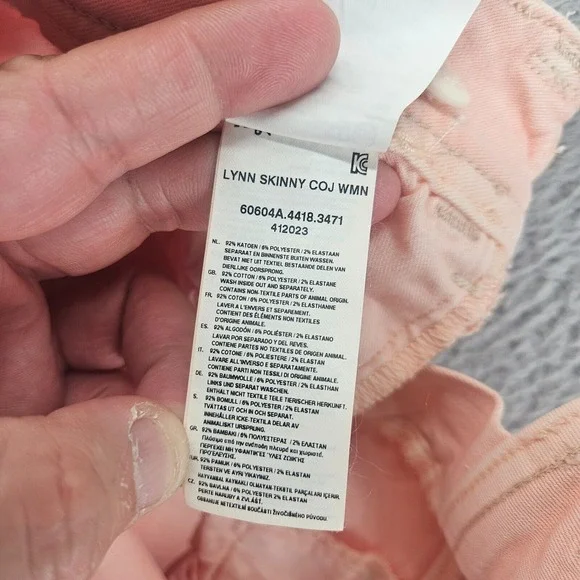 G-Star Jeans Women's Size 24W Orange Pastel Color Zip Fly Skinny 25x32 - Picture 7 of 16